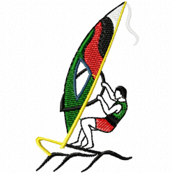 Windsurfing Embroidery Design 1 Windsurfing Embroidery Design 1